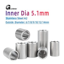 Stainless Steel Standoff Spacers M5 stand off Round spacer Bush Length 1mm~50mm