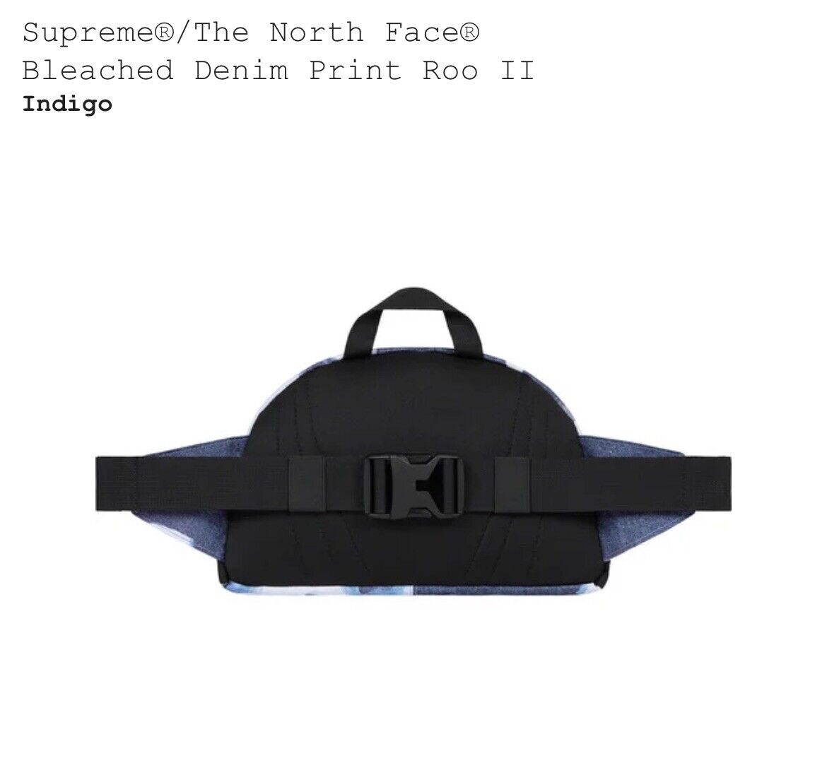 Supreme® x The North Face® Bleached Denim Print Indigo Roo II FW21 Fanny  Pack