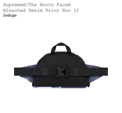 Supreme® x The North Face® Bleached Denim Print Indigo Roo II FW21 Fanny  Pack