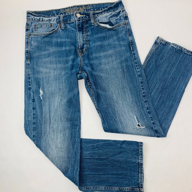 American Eagle Mens Jeans 30 x 30 Blue Relaxed Straight Core Flex (31 x