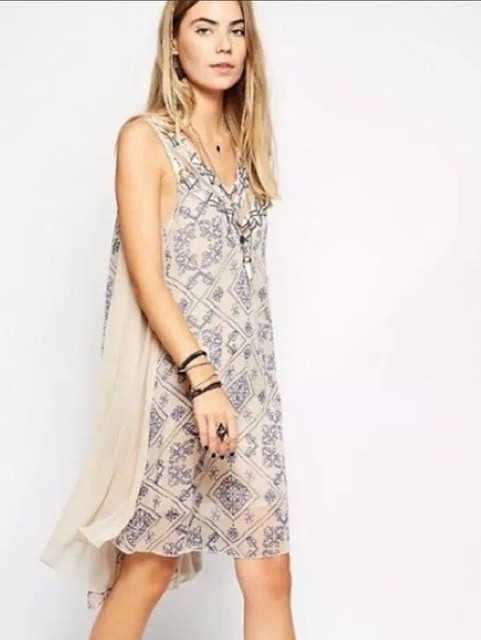 beaded shift dress