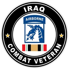 XVIII Airborne Corps Iraq Combat Veteran Bumper Sticker Military Vinyl Decal 5"