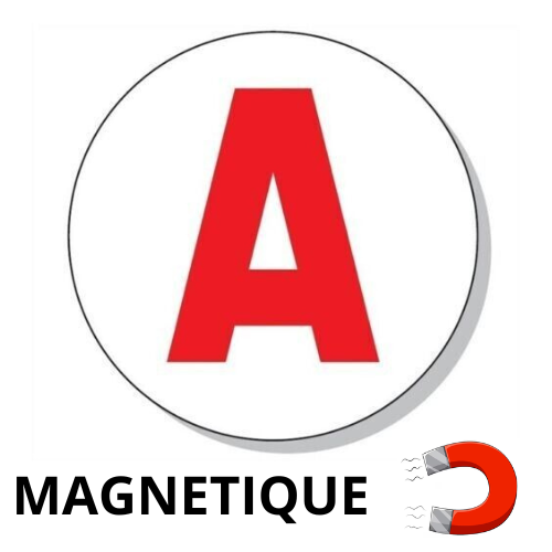 Plaque Magnétique A Pour Conducteur Débutant (voiture B) - France - Disque Réglementaire à Poser Sur La Carrosserie