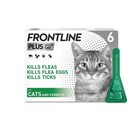 FRONTLINE PLUS® Spot-On Flea and Tick Treatment for Cats (over 1kg) 6 Pipettes