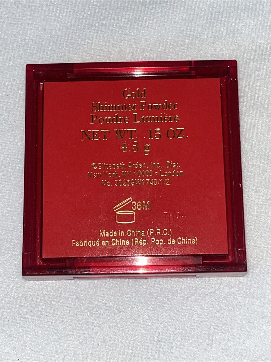 Poudrier Doré Elizabeth Arden - Poudre Pour Le Visage - Neuf (peut Avoir été Ouvert)