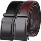 Men's Classic Real Leather Belt Automatic Buckle Ratchet Strap Gift Jeans Dress