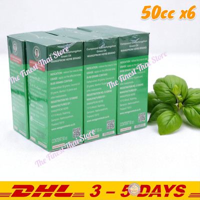 Spa zu Hause Körper Massage Öl by Wangphrom Grün Öl 50cc Packung 6