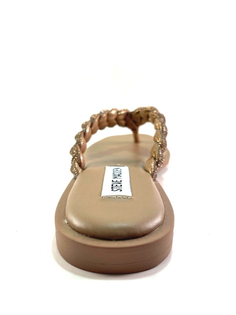 Steve Madden Amily-R Rhinestone Embellished Flat Thong Sandal  