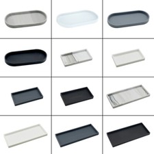 Bathroom Tray Countertop Silicone Vanity Tray Cosmetic Perfume Organizer Tray.