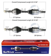 SurTrack Pair Set of 2 Front CV Axle Shafts For Chevrolet GMC Isuzu i-370 4WD