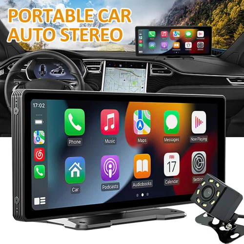 Portable 9 Inch Wireless Car Stereo For Apple Carplay & Android Auto Head Unit - Picture 2 of 18