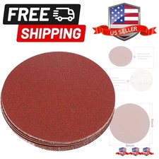 5 Inch Sanding Discs NO-Hole Hook and Loop 120 Grit Sandpaper Aluminum Oxide ...