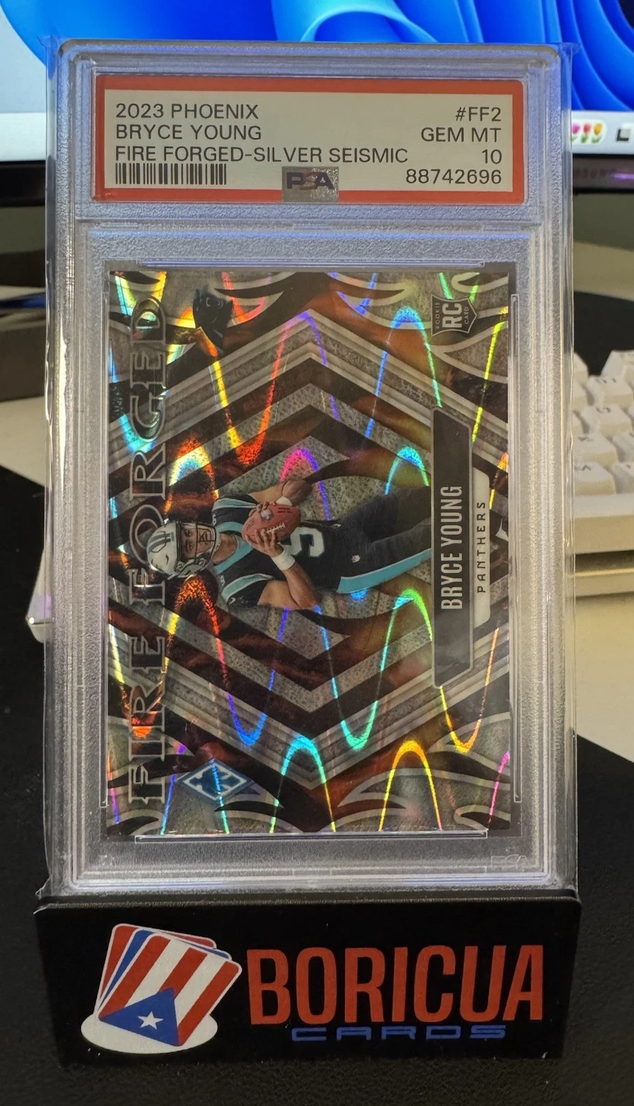 Bryce Young Panini Phoenix Fire Forged #FF2 Silver Seismic