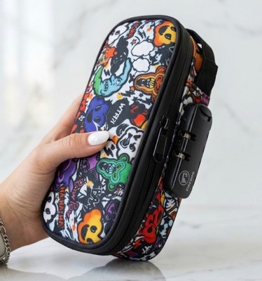 FIREDOG Smell Proof Bag With Combination Lock Odor Proof Stash Case Graffiti