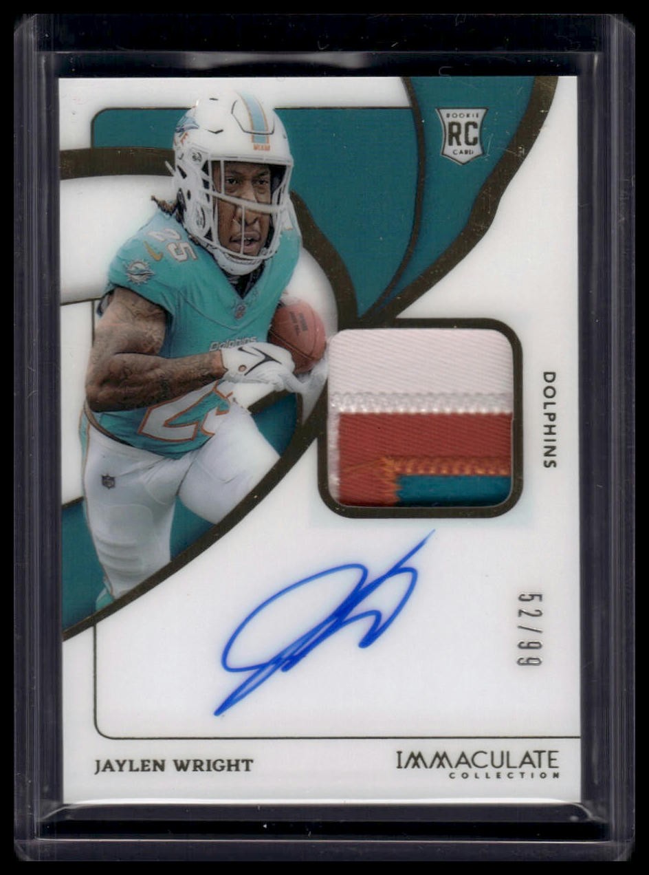 Jaylen Wright Panini Immaculate Collection #132 Patch Autograph