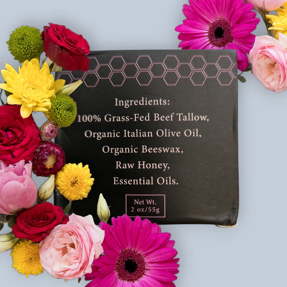 Terra Lotus Organic Grass-Fed Beef Tallow Balm with Raw Honey 2oz Lavender Scent - Image 3 of 4