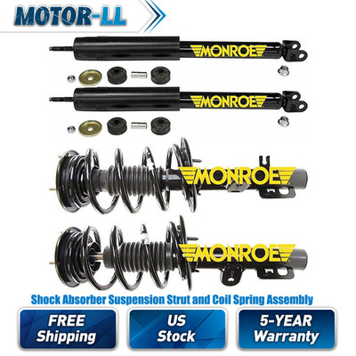 Front Rear Struts w/ Coil Springs Shock Absorbers for 2010 2011 Ford Taurus 3.5L