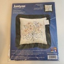 Janlynn Daisy Bouquet Pillow Embroidery Kit  21-197 Butterfly Bow Flowers