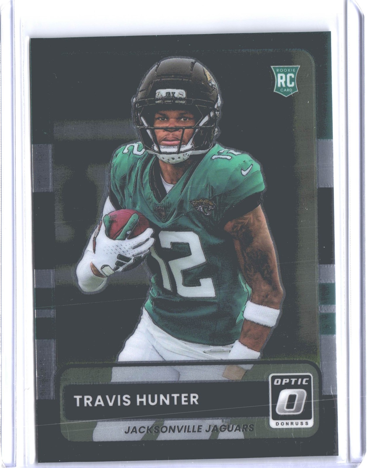2025 Donruss Optic #5 Travis Hunter 2015 Retro Rookie Jacksonville Jaguars