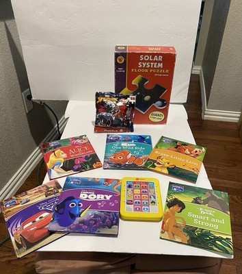 Me Reader Disney Lot Of 6/8 Books W/ Reader Solar System Spider-Man Complete