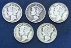 1928-P (4)  and 1928-S?  Mercury Silver Dimes      -