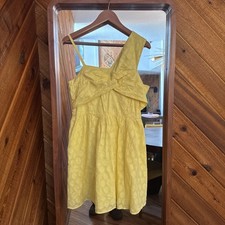 asos design yellow polka dot pattern sundress strappy sleeveless size 10 cotton