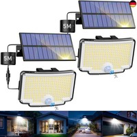 Nipify 2 StüCk Solarlampen FüR AußEn Mit Bewegungsmelder, 318 Led 3 Modi Solar A
