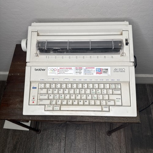 Brother AX-350 Electronic Typewriter Tested & Working EUC