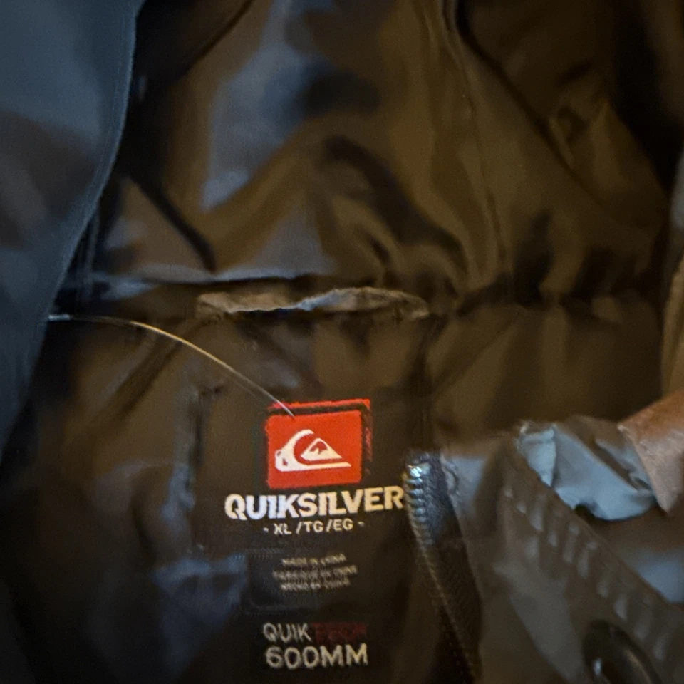 QUIKSILVER Quiktech 600 A-15B Winter JACKET Coat Gray Mens XL NWOT - Image 2 of 4