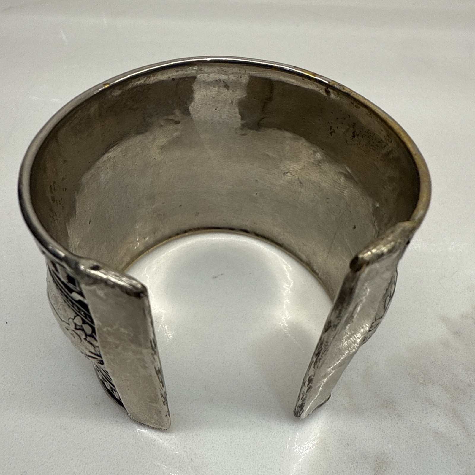 (2) Statement Boho Cuff Bracelets Bangles Silver … - image 3