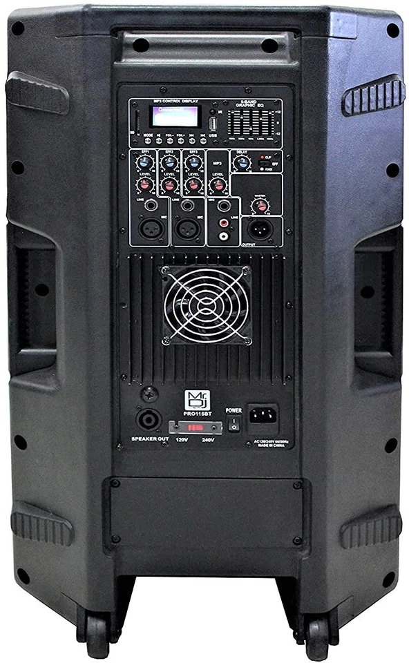 Alto-falante alimentado MR DJ PRO115BT PA DJ Powered PRO PA DJ 15” 2 vias alcance total - Imagem 3 de 4