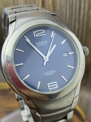 Rare Vintage Casio Lineage LIN-172 Titanium Illuminator Men s Sports Watch #9238