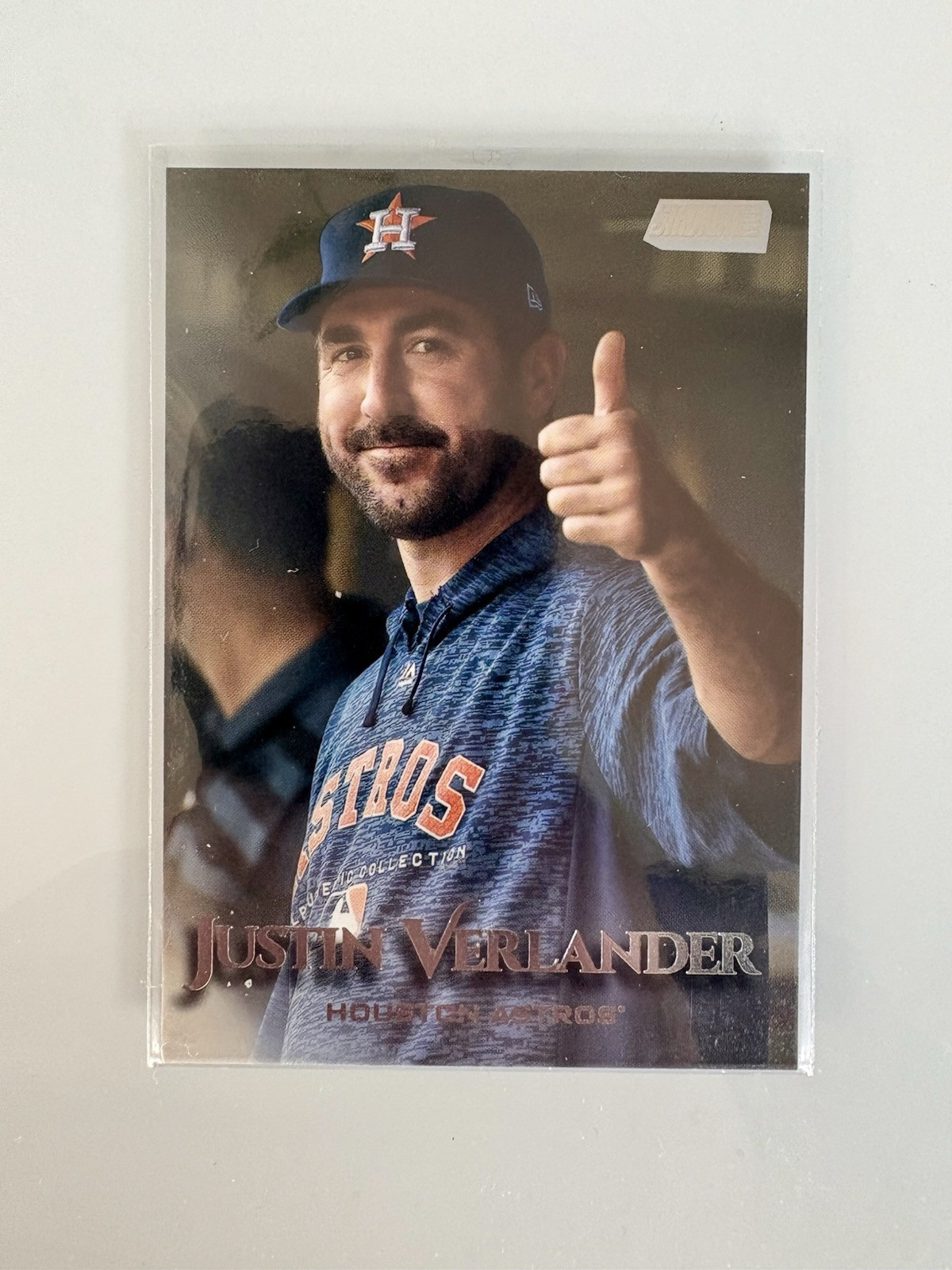 2019 Stadium Club SSP Justin Verlander #67 Thumbs Up Image Variation SP