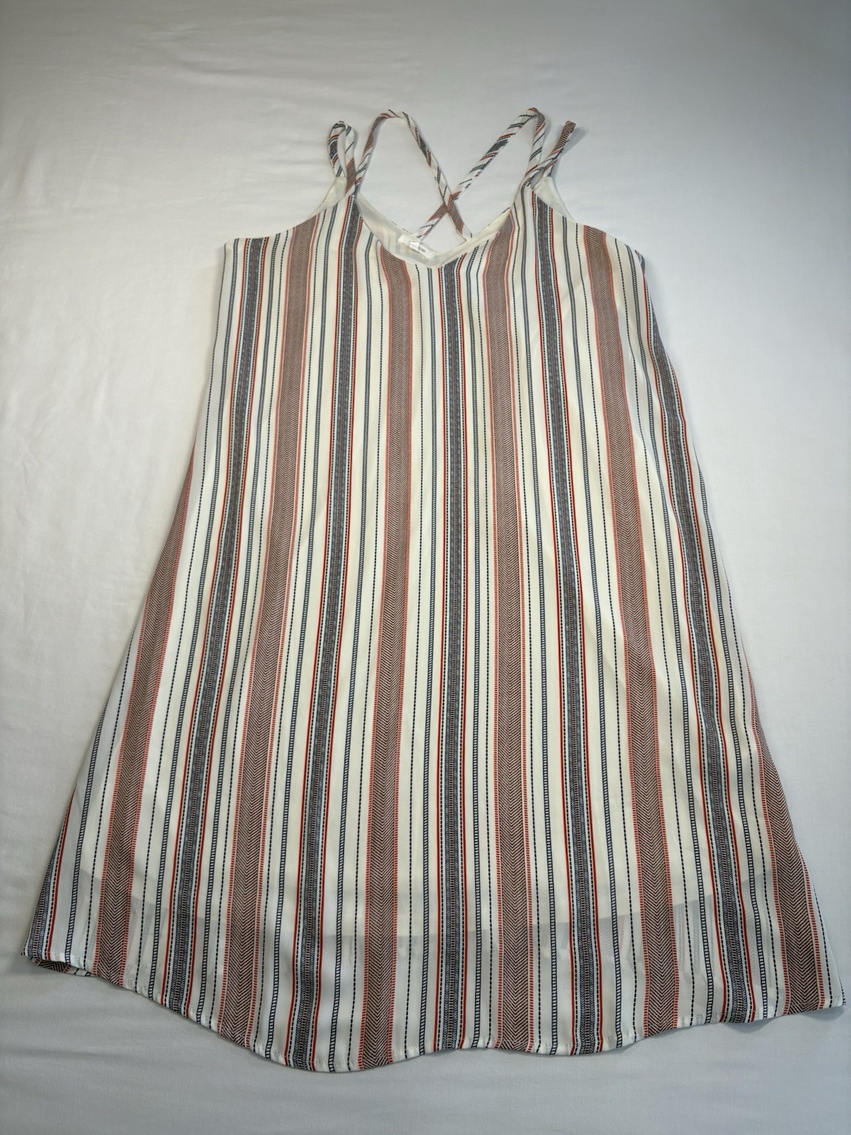 Maurices Sundress Americana Stripe Red, White And Blue Women's Size Large-image