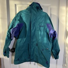 Sprayway Gore Tex Fabric Jacket Mens XL Hooded Waterproof Vintage Damaged
