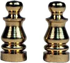 Creative Hobbies ELY505 Brass Lamp Finial 2-Pack