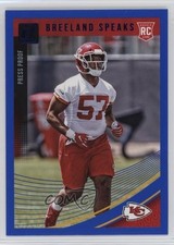 2018 Panini Donruss Rookie Press Proof Blue Breeland Speaks #368 11ur