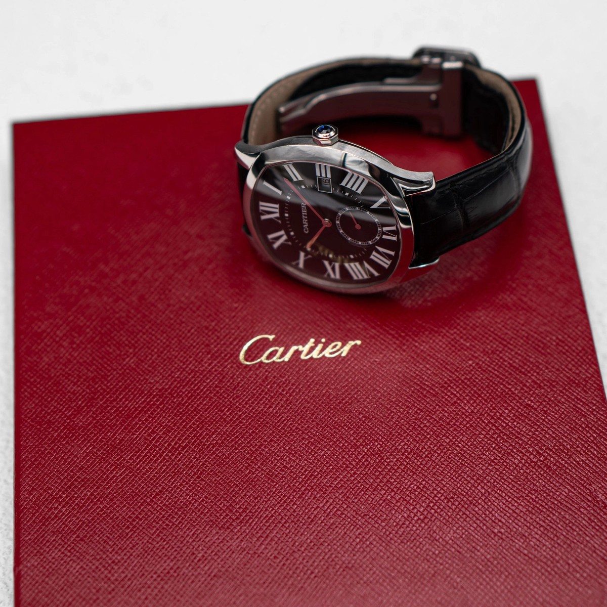 Cartier Drive De Cartier WSNM0009 Black Dial Mens Watch Box Papers