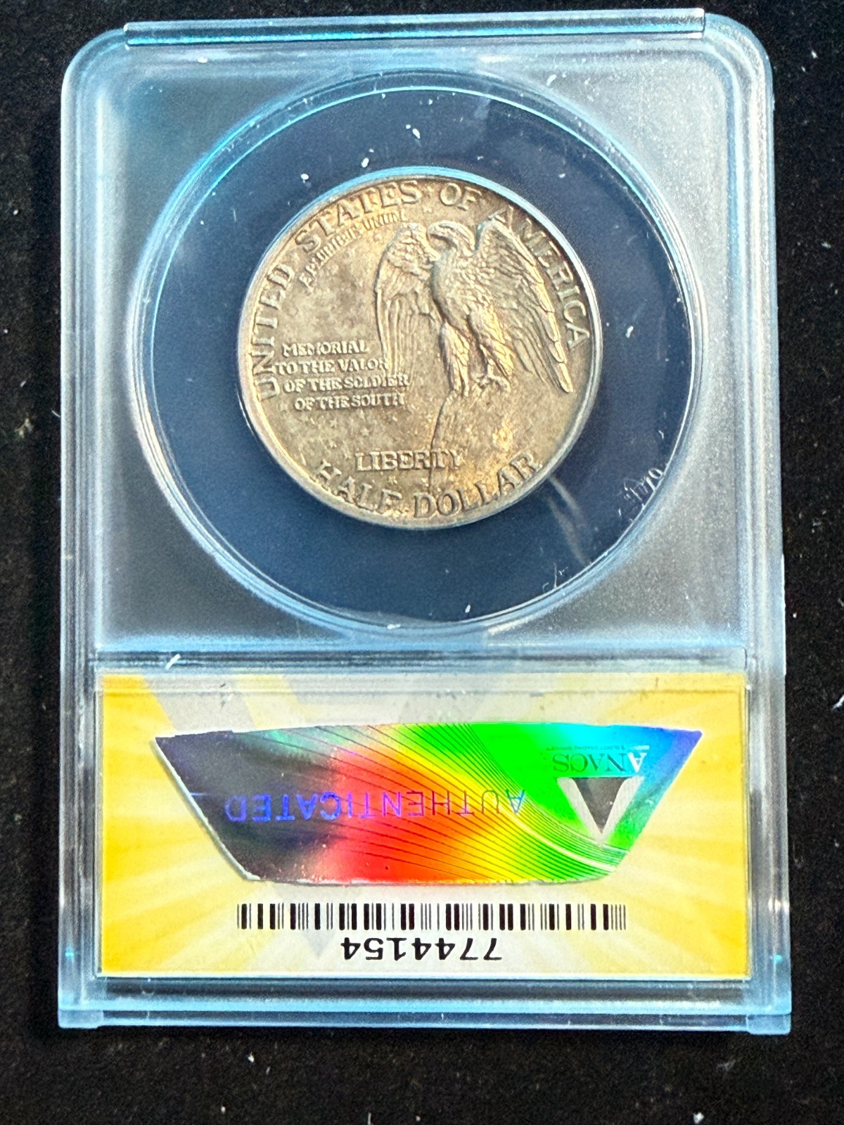 1925 STONE MOUNTAIN COMMEMORATIVE HALF DOLLAR ANACS AU 58