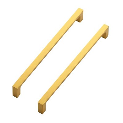 30 Pack Solid 7-1/2 Inch Kitchen Square Cabinet Handles Brushed Brass Cabinet...