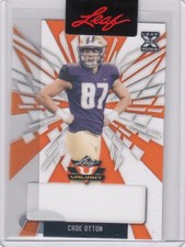 2023 Cade Otton Leaf Valiant Acetate Orange PRE PRODUCTION PROOF 1/1 - Tampa Bay