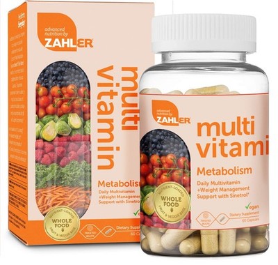 Zahler Multivitamin Metabolism + Weight Management 60 Count (Pack of 1)