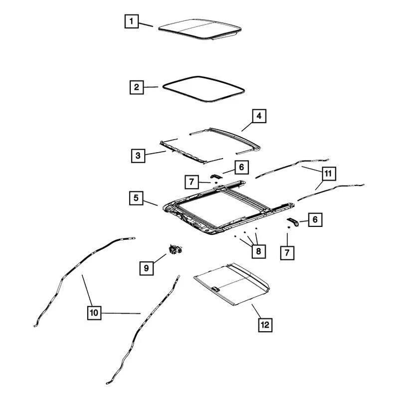 For Jeep Patriot 2010-2017 Jeep 1DP18HDAAA Sunroof Cover - Изображение 4 из 4