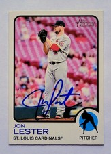 signed Jon Lester 2022 Topps Heritage #323 - St. Louis Cardinals Autograph 