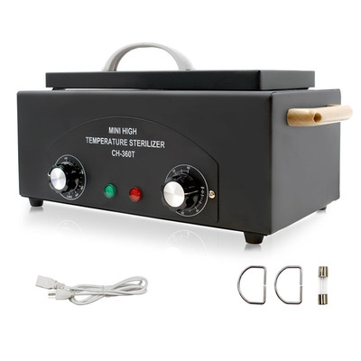 High Temperature Metal Tool Cleaning Box, 110V 300W 1.5L with Timer Manicure Ped