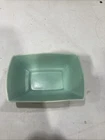 Cream  Turquoise Red Wing Pottery B1393 Rectangle Decorative Planter Vase green