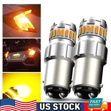 AUXITO Amber Yellow LED Turn Signal DRL Parking Light Bulbs 1157 7528 Canbus M