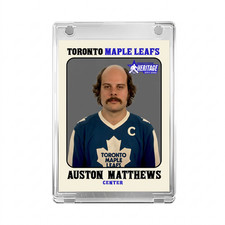 Auston Matthews 1970s Parody - Limited Edition Custom Hockey Card D 25 Auston Matthews 1970s Parody - Limited Edition Custom Hockey Card D 25