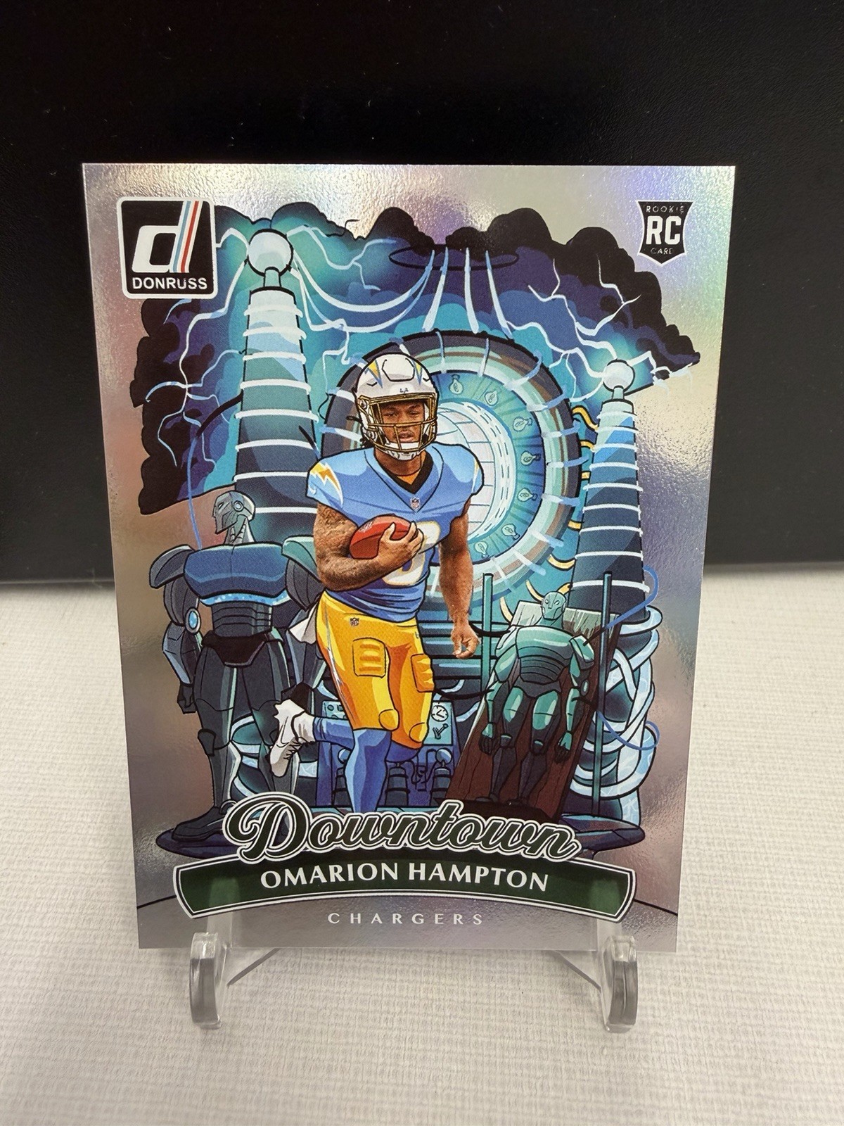 2025 Panini Donruss - DOWNTOWN Omarion Hampton #16 Los Angeles Chargers