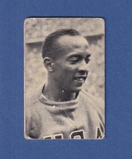 1936 Finnish Novitas #44 Jesse Owens USA 100 m gold - Extremely RARE!!